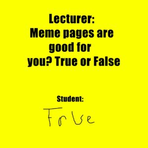 Defining university meme pages